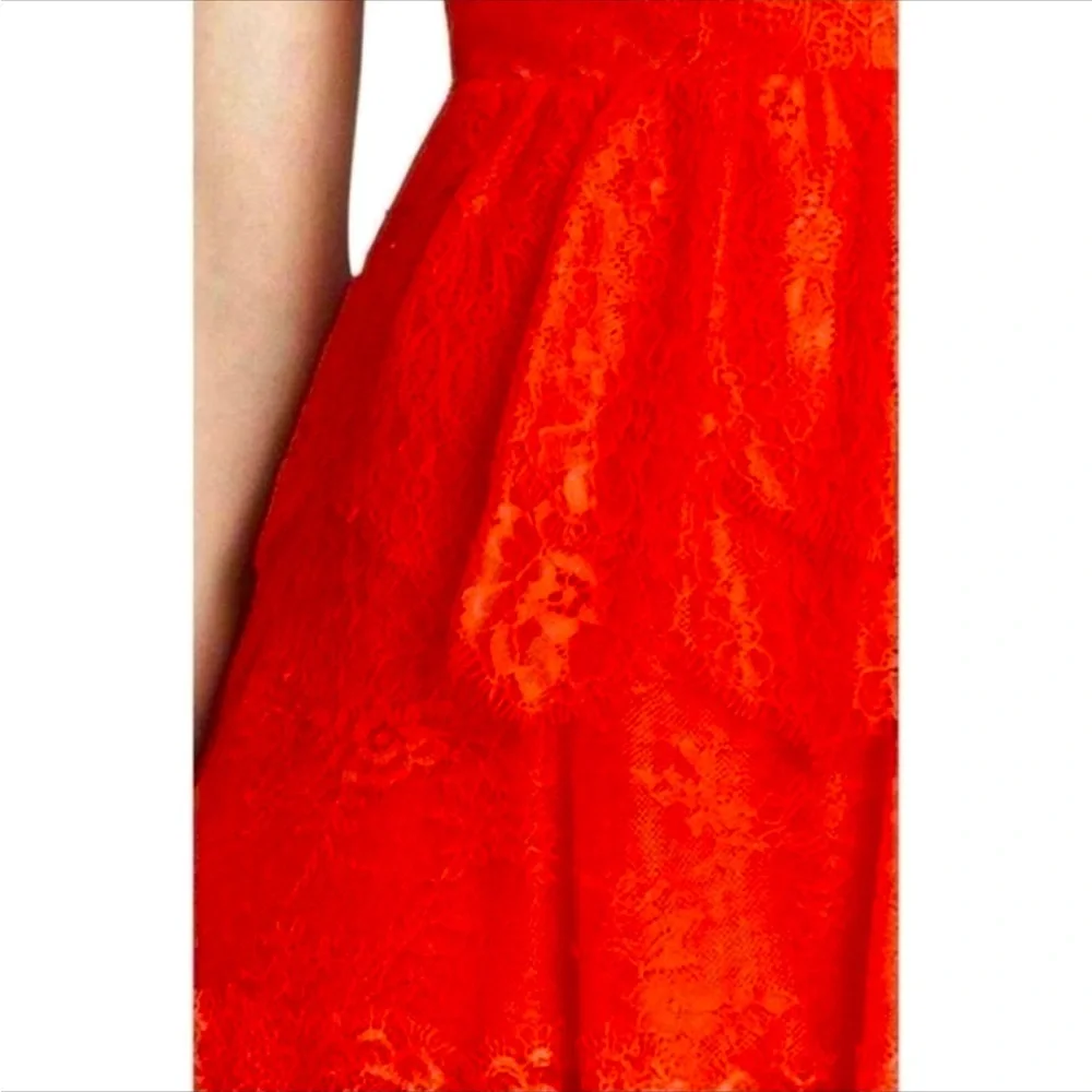 NWOT Revolve Willa BCBGMaxAzria Lace Sleeveless Fit & Flare Dress Red Size Large - Picture 6 of 13